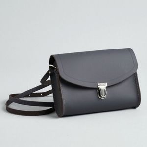 NWT Cambridge Satchel Co. Pushlock Crossbody Leather Bag Purse Dapple